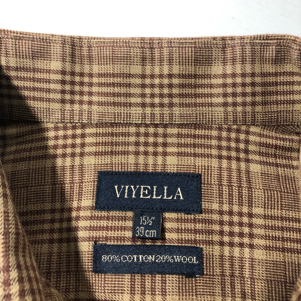 Viyella Men’s Cotton Wool Blend Dress Shirt 15 1/2
